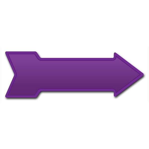 Signmission Purple Arrow Decal Funny Home Decor 30in Wide - D-A-10-999654