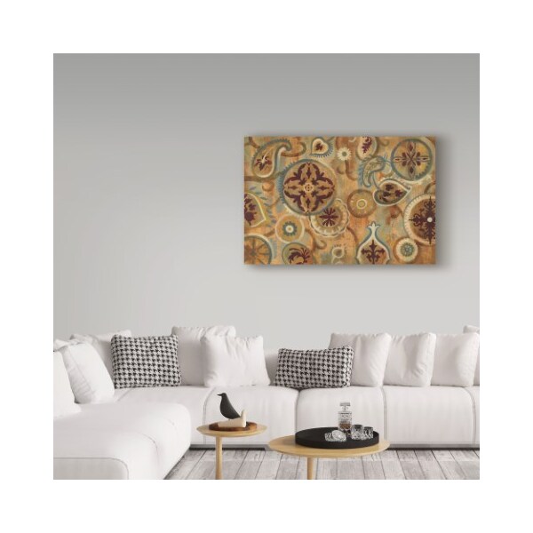 Trademark Fine Art Silvia Vassileva 'Burnt Paisley And Mandalas' Canvas Art, 12x19 - WAP06934-C1219GG