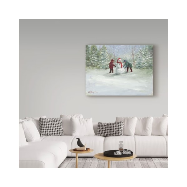Trademark Fine Art Mary Miller Veazie 'Snowman And Children' Canvas Art, 14x19 - ALI31256-C1419GG