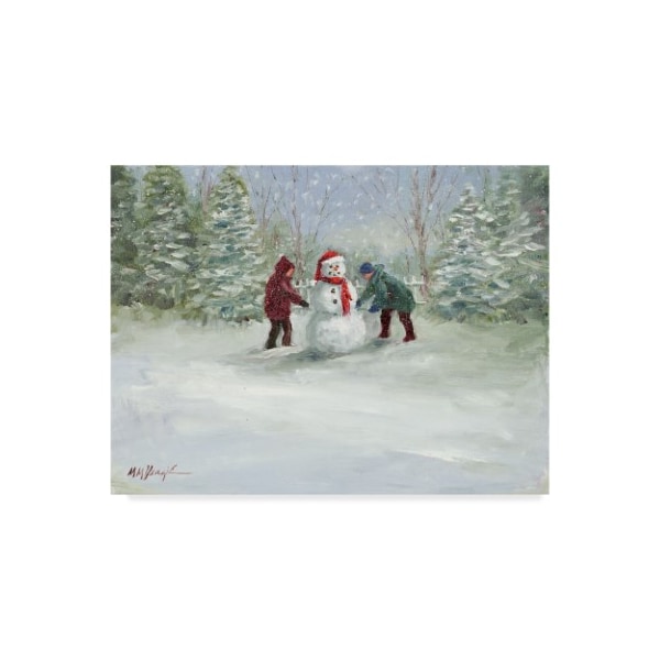 Trademark Fine Art Mary Miller Veazie 'Snowman And Children' Canvas Art, 14x19 - ALI31256-C1419GG