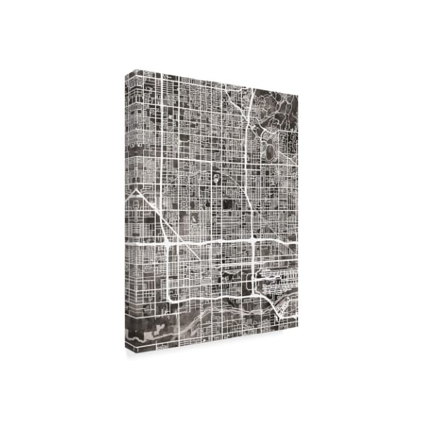 Trademark Fine Art Michael Tompsett 'Phoenix Arizona City Map Black' Canvas Art, 24x32 - MT02271-C2432GG