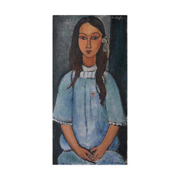 Trademark Fine Art Modigliani 'Alice' Canvas Art, 16x32 - AA01775-C1632GG