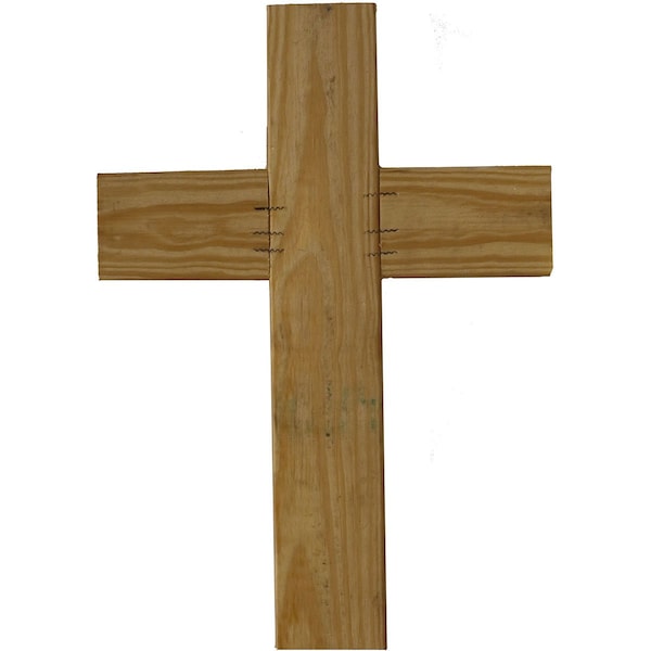 Ekena Millwork 12"W x 16"H x 3/4"D Vintage Farmhouse Cross, Barnwood Decor Collection, Natural Barnwood - DECR012X016X0750CRSUF