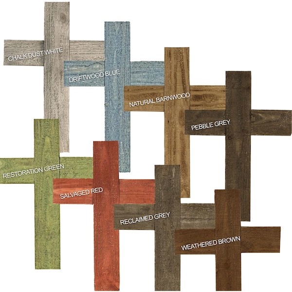Ekena Millwork 12"W x 16"H x 3/4"D Vintage Farmhouse Cross, Barnwood Decor Collection, Natural Barnwood - DECR012X016X0750CRSUF