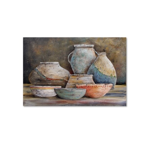 Trademark Fine Art Jean Plout 'Clay Pottery Still Life 1' Canvas Art, 30x47 - ALI17298-C3047GG