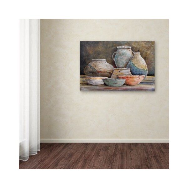 Trademark Fine Art Jean Plout 'Clay Pottery Still Life 1' Canvas Art, 30x47 - ALI17298-C3047GG