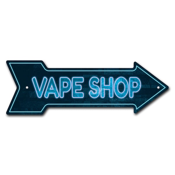 Signmission Vape Shop Arrow Sign Funny Home Decor 36in Wide - P-ARROW12-999556