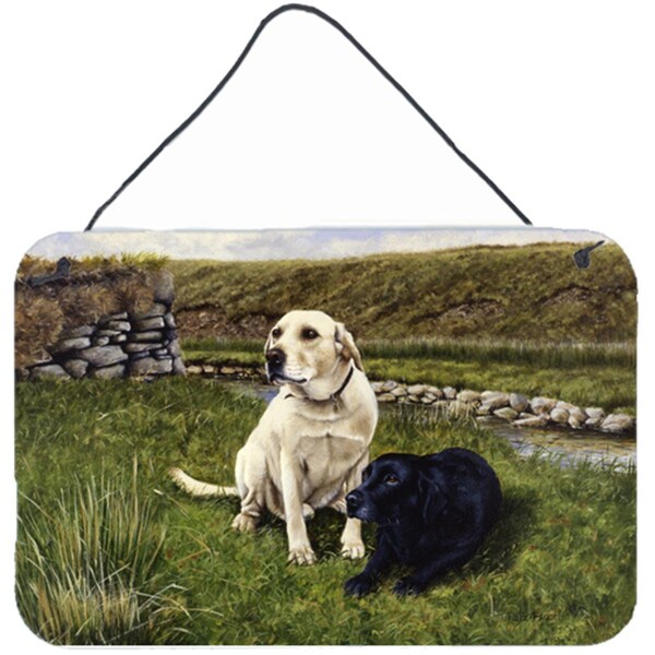 Carolines Treasures Yellow and Black Labradors Wall or Door Hanging Prints - FRF0018DS812