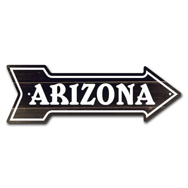 Signmission Arizona 2 Arrow Sign Funny Home Decor 18in Wide - P-ARROW-999974