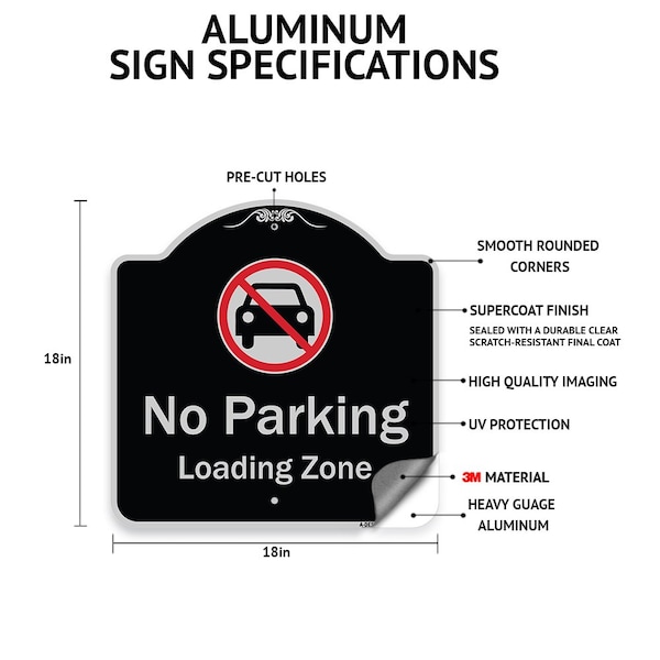 Signmission Compact Car Parking Only With Bidirectional Arrow Heavy-Gauge Aluminum Architectural Sign - A-DES-BS-1818-24253