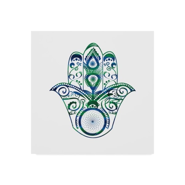 Trademark Fine Art Lightboxjournal 'Blue Hamsa' Canvas Art, 24x24 - ALI23728-C2424GG
