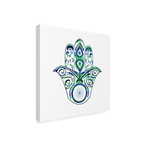 Trademark Fine Art Lightboxjournal 'Blue Hamsa' Canvas Art, 24x24 - ALI23728-C2424GG