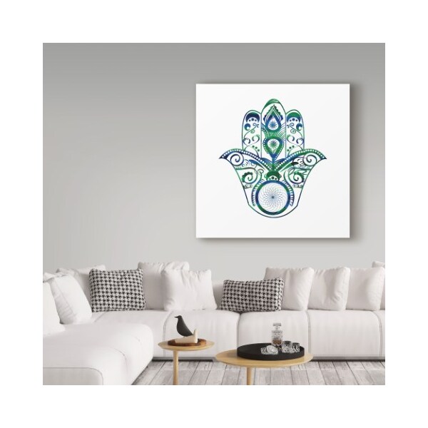 Trademark Fine Art Lightboxjournal 'Blue Hamsa' Canvas Art, 24x24 - ALI23728-C2424GG