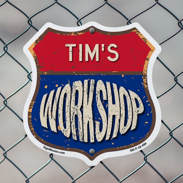 Signmission Tim's Workshop, 12 Inch X 12 Inch, Plastic Sign - SHI-P-12-489-TIM