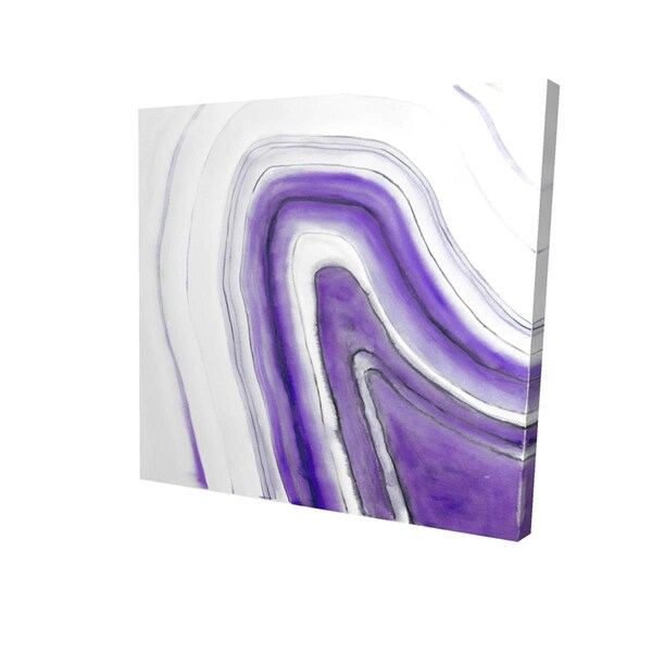 Fondo 16 x 16 in. Purple Round Geode-Print on Canvas - FO2788675