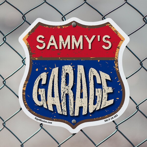 Signmission Sammy's Garage, 12 inch X 12 inch, Aluminum Metal Sign, 5PK - SHI-A-5PACK-12-383-SAMMY