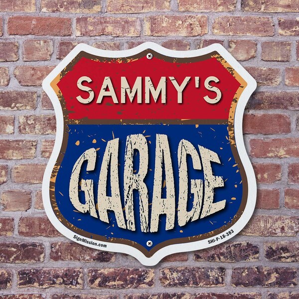 Signmission Sammy's Garage, 12 inch X 12 inch, Aluminum Metal Sign, 5PK - SHI-A-5PACK-12-383-SAMMY