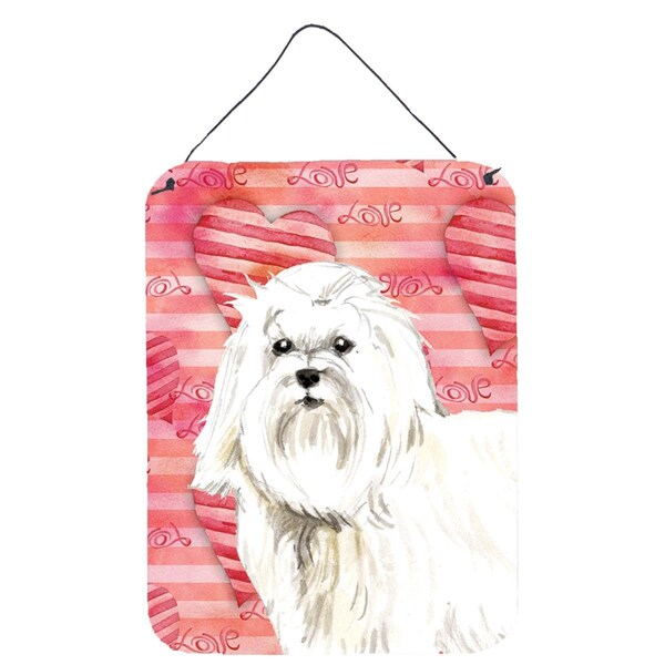 Carolines Treasures Love a Maltese Wall or Door Hanging Prints - CK1760DS1216