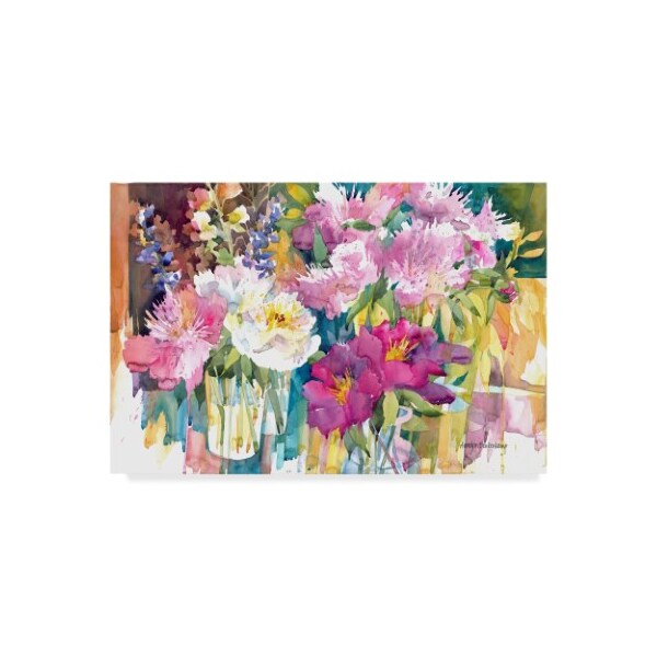 Trademark Fine Art Annelein Beukenkamp 'Plethora Of Peonies' Canvas Art, 12x19 - ALI38164-C1219GG