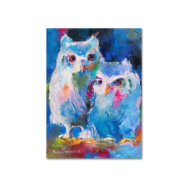 Trademark Fine Art Richard Wallich 'Owls' Canvas Art, 24x32 - ALI5882-C2432GG