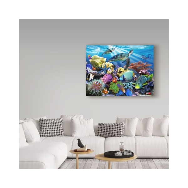 Trademark Fine Art Howard Robinson 'Reef Turtles' Canvas Art, 14x19 - ALI23920-C1419GG