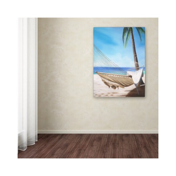 Trademark Fine Art Geno Peoples 'Beach Hammock' Canvas Art, 24x32 - ALI19611-C2432GG