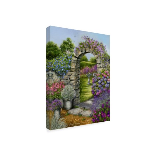 Trademark Fine Art Janet Pidoux 'Cottage Garden Arch' Canvas Art, 18x24 - ALI36626-C1824GG