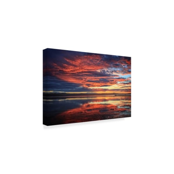 Trademark Fine Art Incredi 'Red Sunset Clouds' Canvas Art, 12x19 - ALI36017-C1219GG