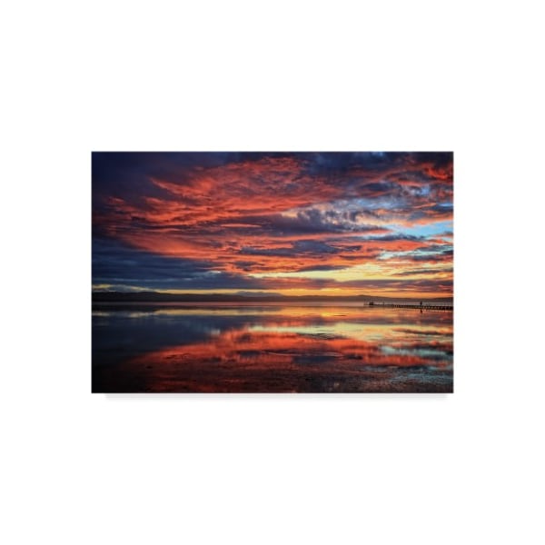 Trademark Fine Art Incredi 'Red Sunset Clouds' Canvas Art, 12x19 - ALI36017-C1219GG