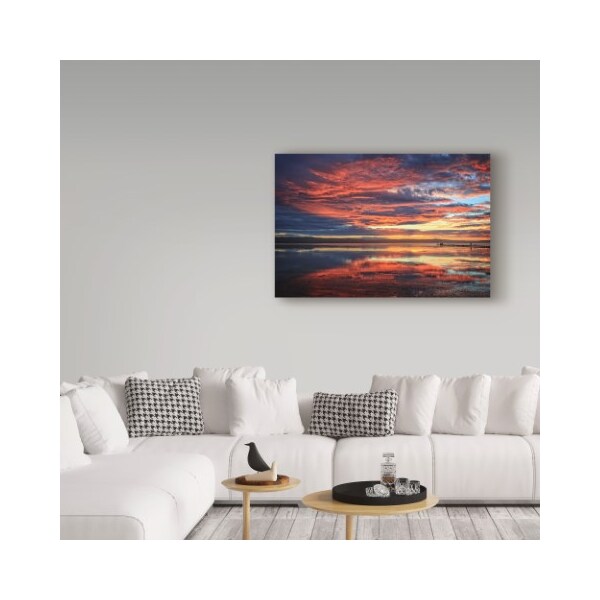 Trademark Fine Art Incredi 'Red Sunset Clouds' Canvas Art, 12x19 - ALI36017-C1219GG