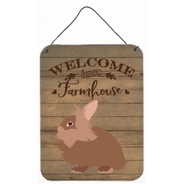Carolines Treasures 12 x 16 in. Lionhead Rabbit Welcome Wall or Door Hanging Prints - CK6904DS1216