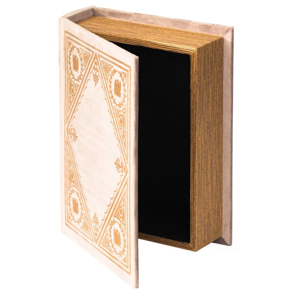 Vintiquewise Trinket Storage Box, Off White, Wood - QI003691.W