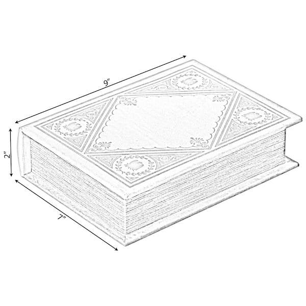 Vintiquewise Trinket Storage Box, Off White, Wood - QI003691.W