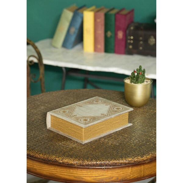 Vintiquewise Trinket Storage Box, Off White, Wood - QI003691.W