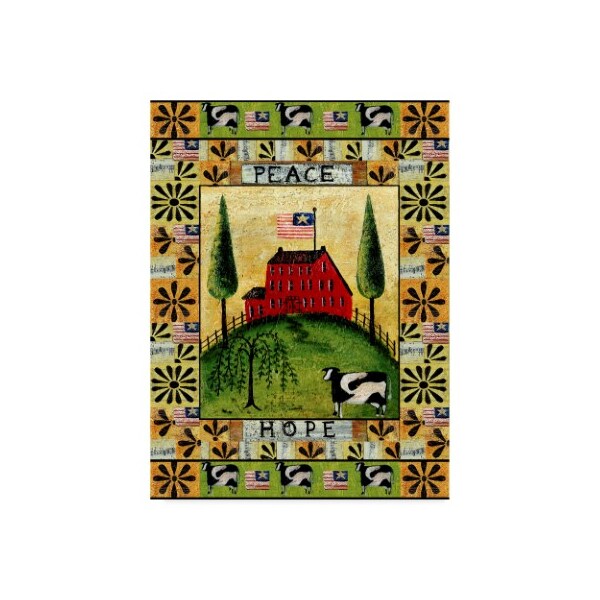 Trademark Fine Art Cheryl Bartley 'American Farm Peace Hope' Canvas Art, 35x47 - ALI41151-C3547GG
