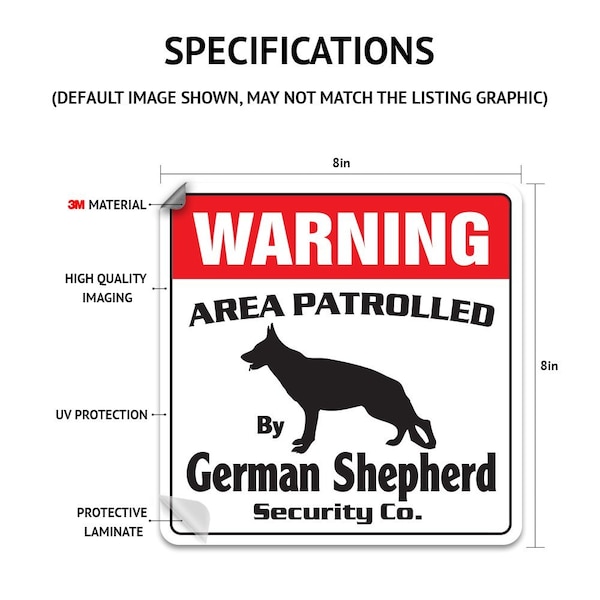 Signmission Blue Heeler, 8 Inch X 8 Inch, Decal - D-8-WD-BLUE HEELER
