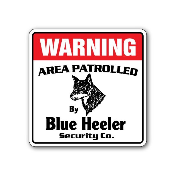 Signmission Blue Heeler, 8 Inch X 8 Inch, Decal - D-8-WD-BLUE HEELER