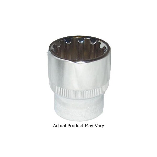 K-Tool International Chrome Spline Socket 3/8" Drive 7/8", 202 - KTI20228
