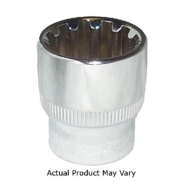 K-Tool International Chrome Spline Socket 3/8" Drive 7/8", 202 - KTI20228