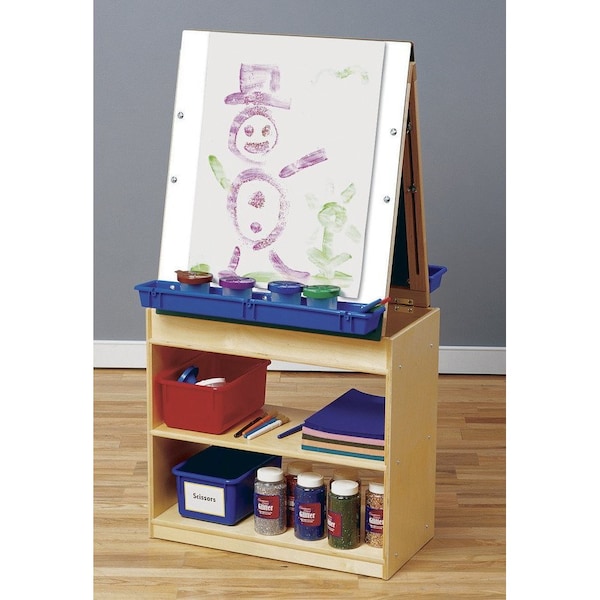 Childcraft Art Easel Center for Kids, 2-Person, 26-1/8 x 13 x 49-3/8 Inches - 271567