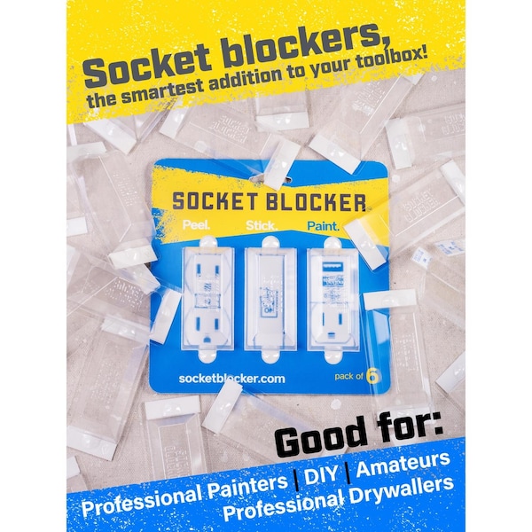Socket Blocker Socket Blocker 1.88 in. W X 4 in. L Clear High Strength Mask and Peel 30 pk - 1001620