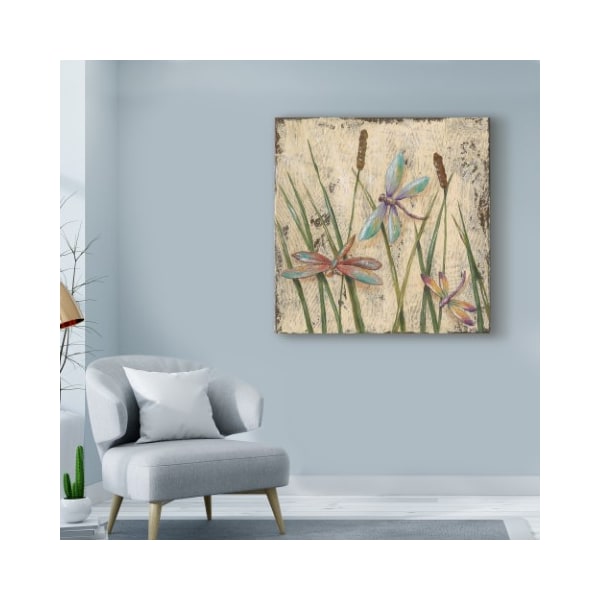 Trademark Fine Art Jade Reynolds 'Dancing Dragonflies I' Canvas Art, 14x14 - WAG03583-C1414GG