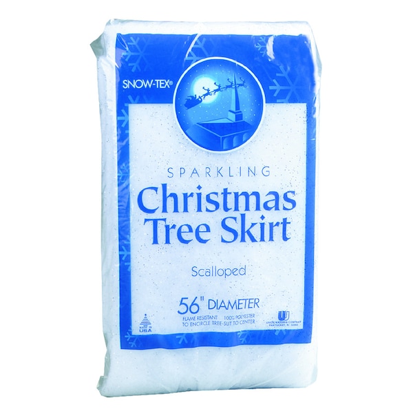 Buffalo Batt & Felt Buffalo White Sparkling Snow Tree Skirt 2 in. - CB2336