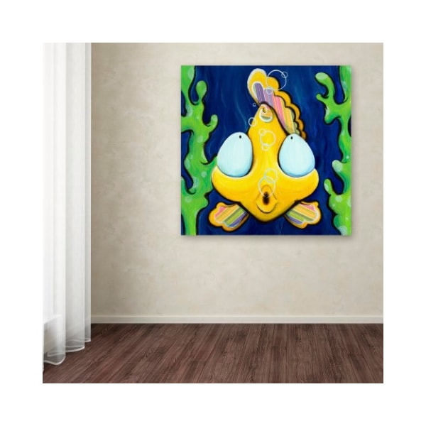 Trademark Fine Art Sylvia Masek 'Fish Bubbles' Canvas Art, 24x24 - SM0013-C2424GG