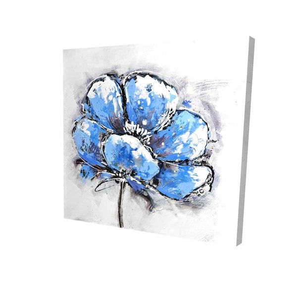 Fondo 16 x 16 in. Abstract Blue Petals-Print on Canvas - FO2790792