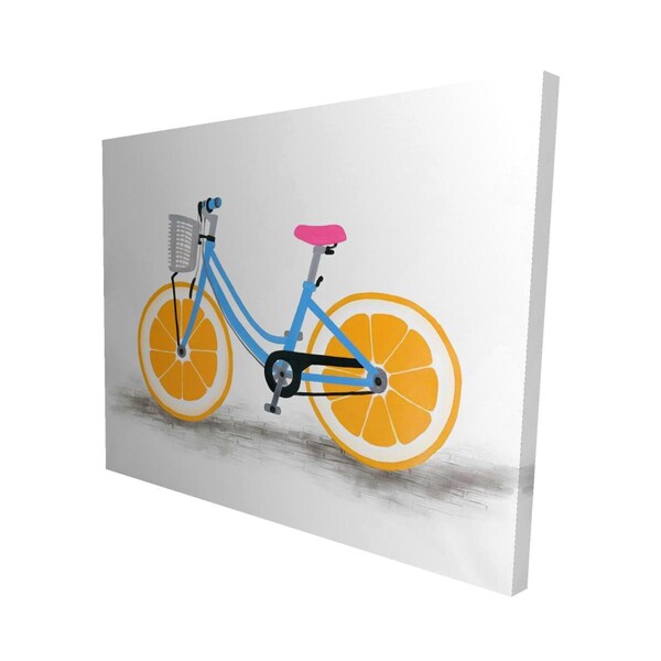 Fondo 16 x 20 in. Orange Wheel Bike-Print on Canvas - FO2789130