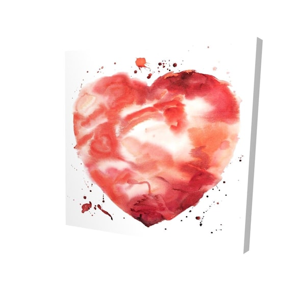 Begin Home Decor 16 x 16 in. Big Heart-Print on Canvas - 2080-1616-MI101