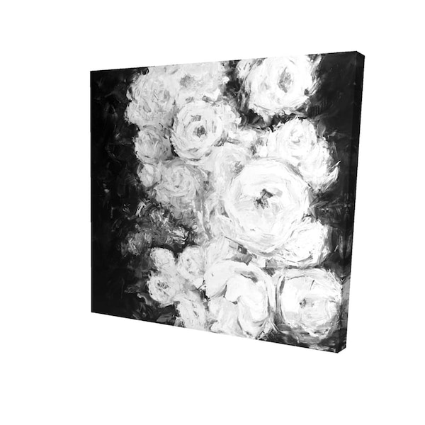 Fondo 16 x 16 in. Monochrome Rose Garden-Print on Canvas - FO2788093