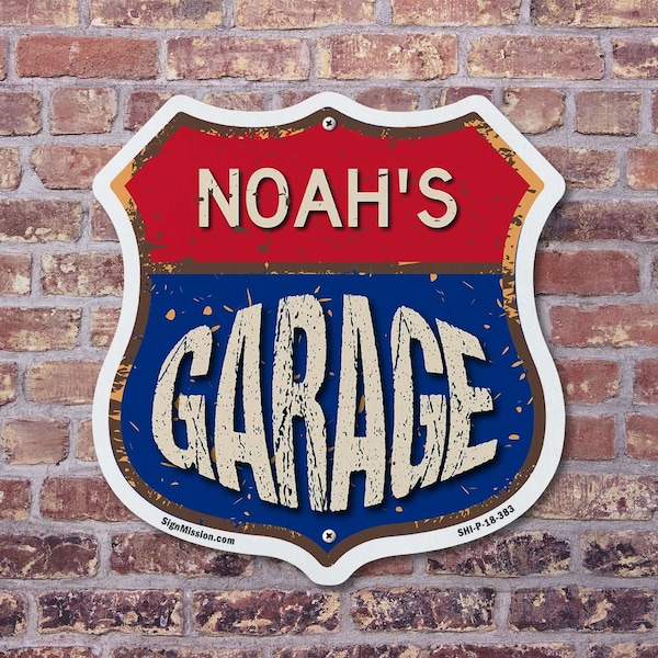 Signmission Noah's Garage, 18 inch X 18 inch, Plastic Sign, 2PK - SHI-P-2PACK-18-383-NOAH