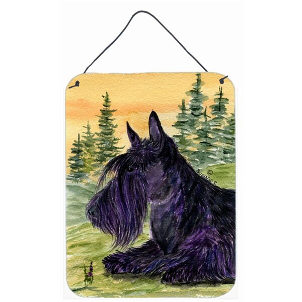 Carolines Treasures Scottish Terrier Aluminium Metal Wall Or Door Hanging Prints - SS8511DS1216